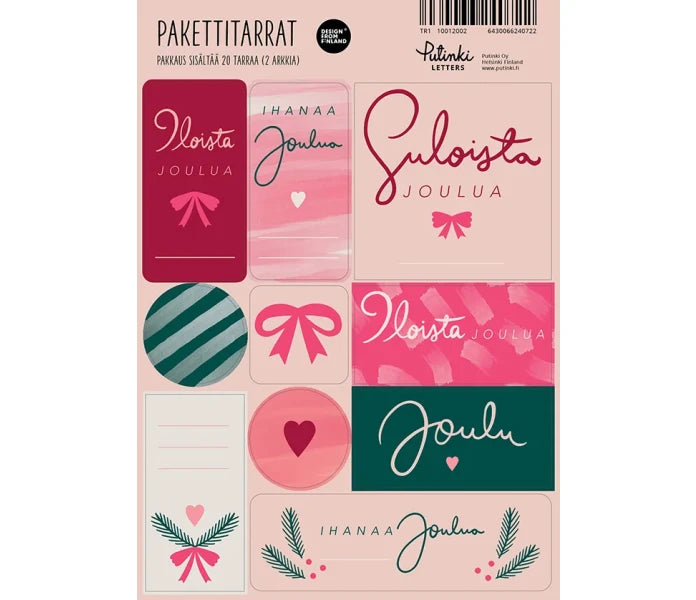 Putinki Letters pakettitarrat joulu 20 kpl