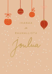 Putinki Letters 2-osainen joulukortti - Ihanaa ja rauhallista joulua