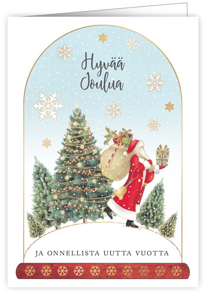 Putinki Quire 2-osainen kortti joulu - Lumisadepallo