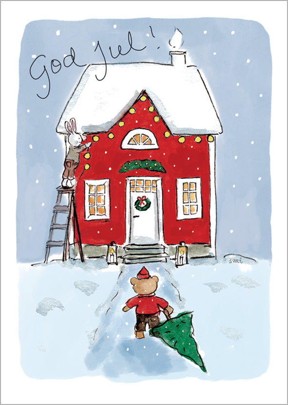 Putinki Sari's Artwork joulukortti - Joulutalo