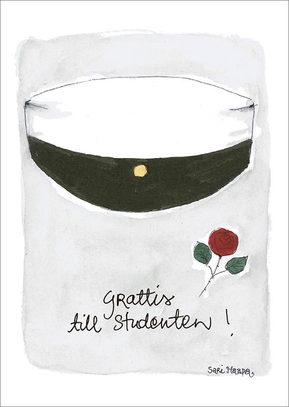Putinki Sari´s Artwork 2-osainen ylioppilaskortti - Grattis till studenten