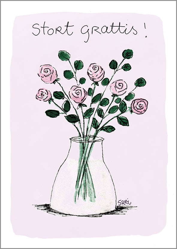 Putinki Sari's Artwork kortti - Stort Grattis!