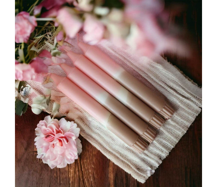 Puttipaja dip dye -kruunukynttilä vaaleanpunainen - ruskea 20 cm