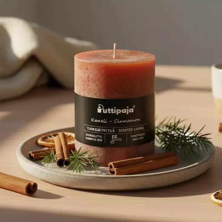 Puttipaja tuoksukynttilä kaneli 10cm