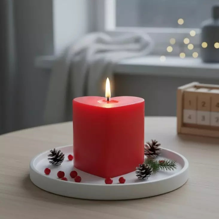 Puttipaja sydänkynttilä punainen