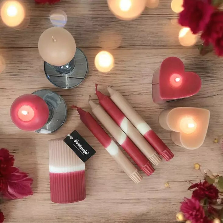 Puttipaja dip dye -kruunukynttilä kaakao-viini 20 cm