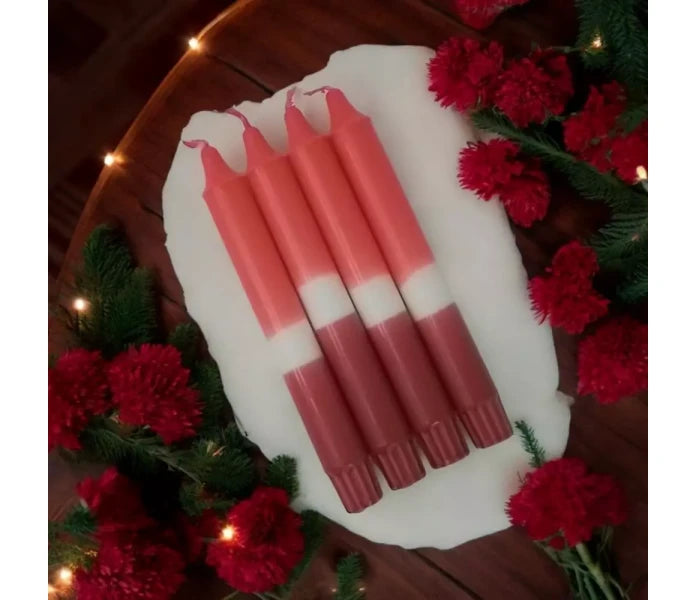 Puttipaja dip dye -kruunukynttilä punainen / viini 20 cm