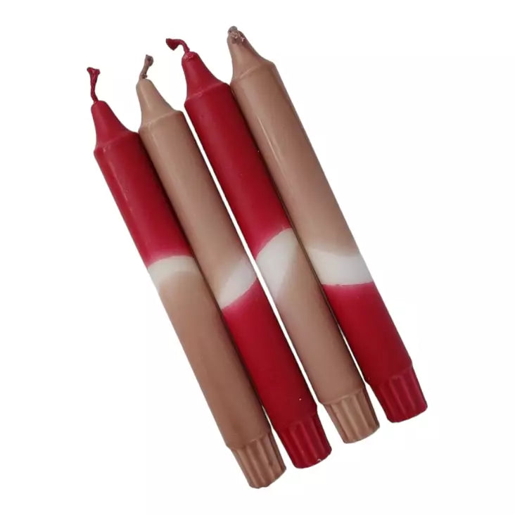 Puttipaja dip dye -kruunukynttilä kaakao-viini 20 cm