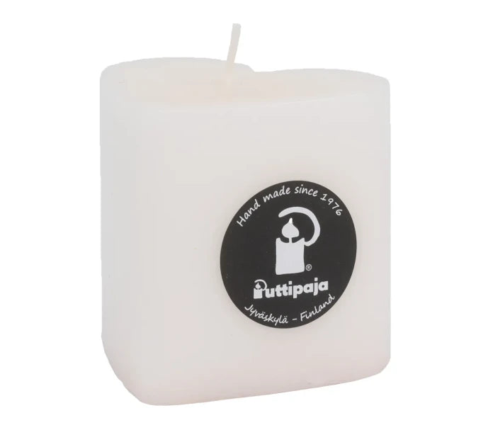 Puttipaja sydänkynttilä kerma 8cm/35h