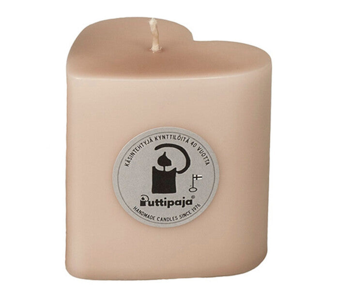 Puttipaja sydänkynttilä puuteri 8cm/40h