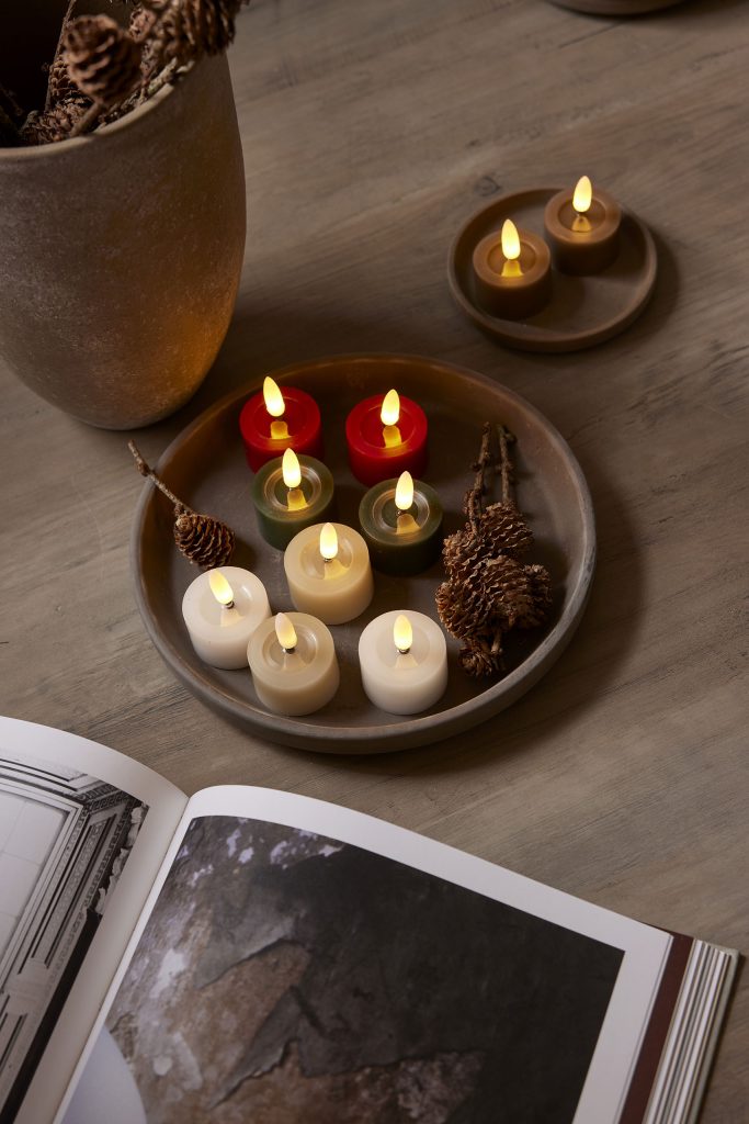 Star Trading Flamme Flow LED tuikku punainen 4 cm / 2 kpl