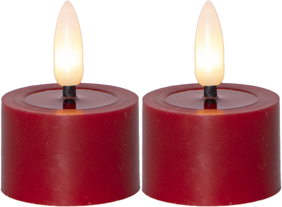 Star Trading Flamme Flow LED tuikku punainen 4 cm / 2 kpl