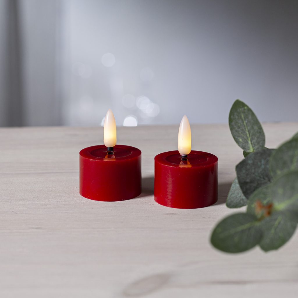 Star Trading Flamme Flow LED tuikku punainen 4 cm / 2 kpl