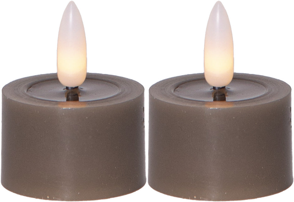 Star Trading Flamme Flow LED tuikku ruskea 4 cm / 2 kpl
