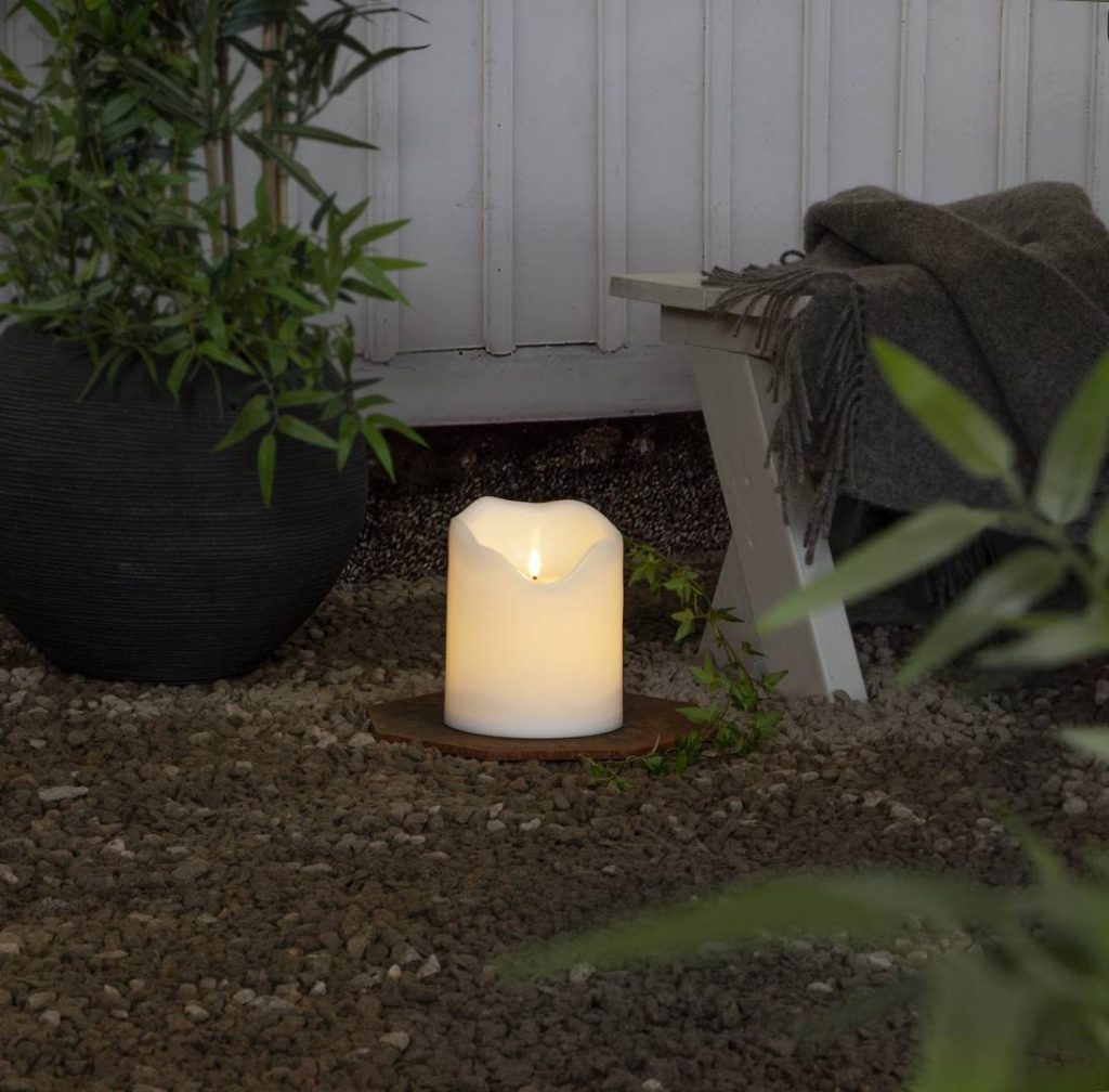 Star Trading Flamme Grand LED kynttilä valkoinen 20 cm