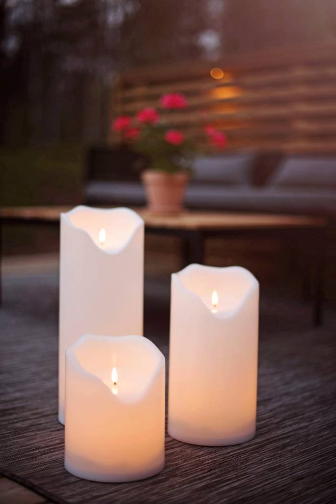 Star Trading Flamme Grand LED kynttilä valkoinen 20 cm