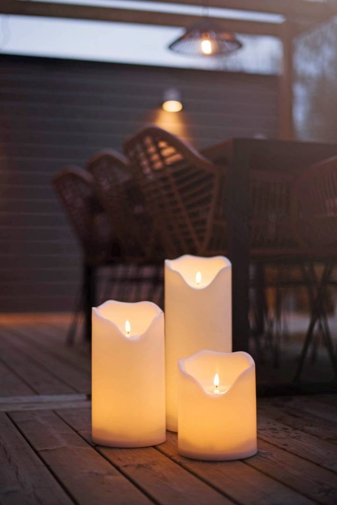 Star Trading Flamme Grand LED kynttilä valkoinen 40 cm