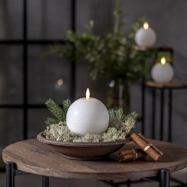Star Trading Flamme Rustic LED-kynttilä 10 cm valkoinen
