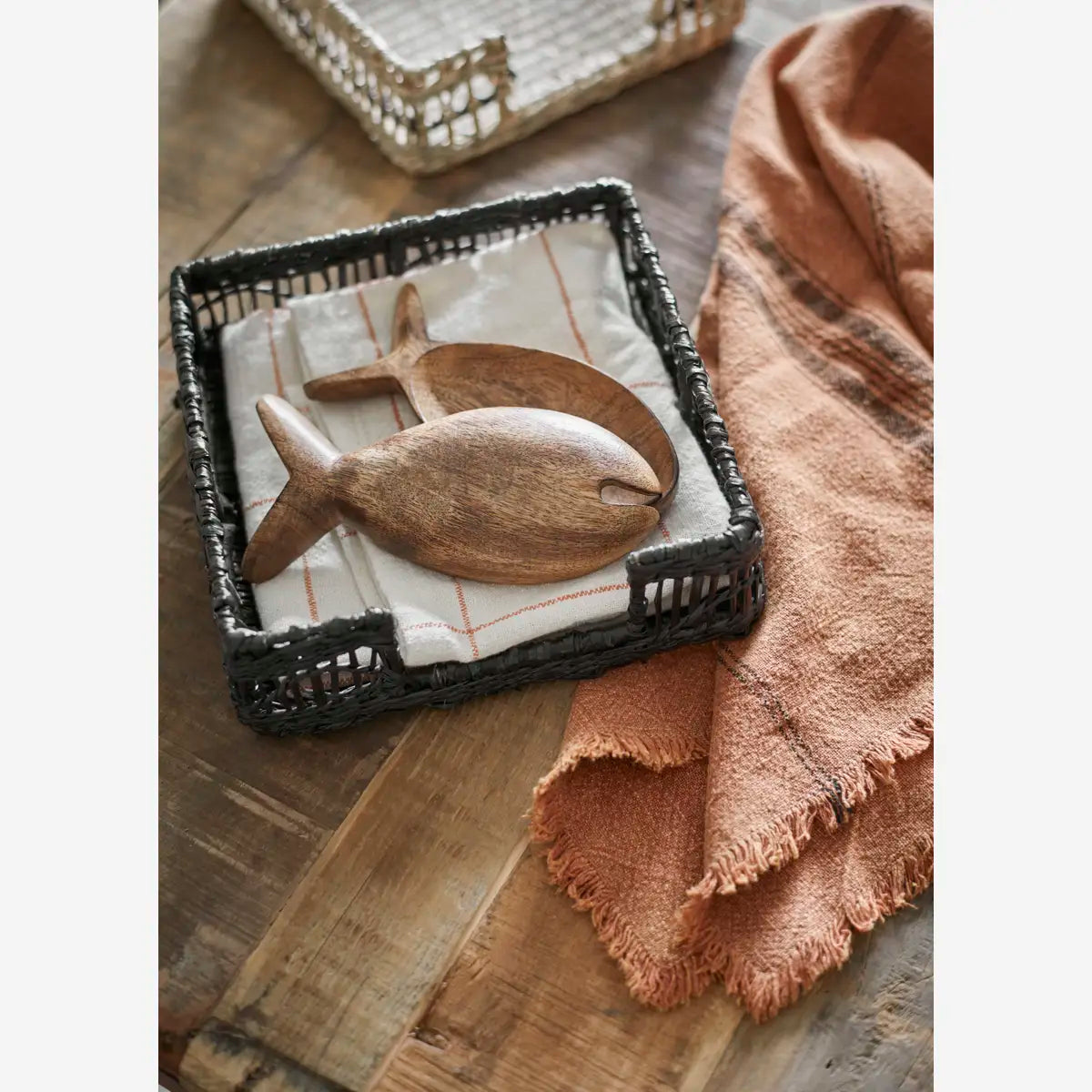 Madam Stoltz servettiteline musta 20 x 20 cm