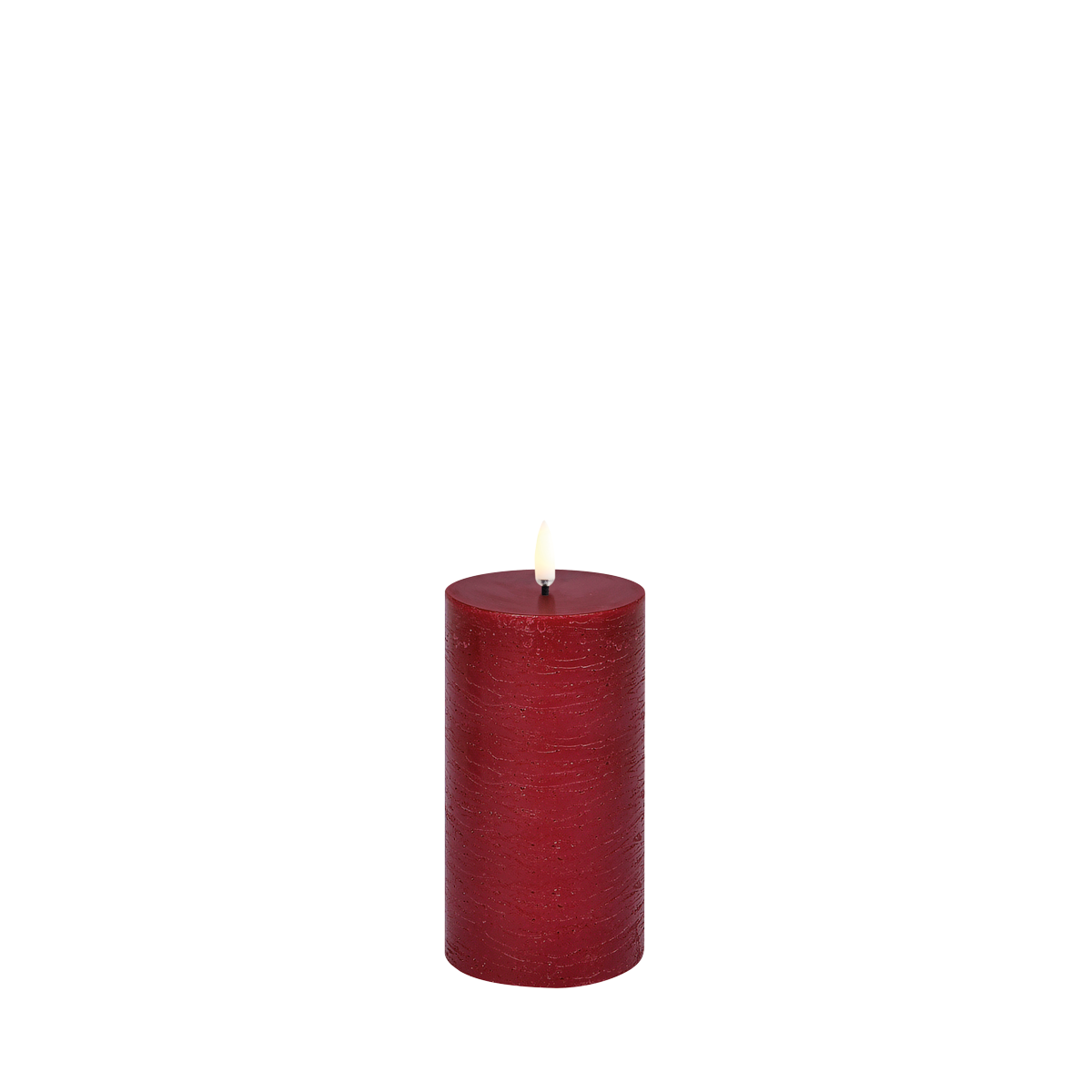 Uyuni LED-kynttilä rustic 7,8 x 15 cm - Carmine Red