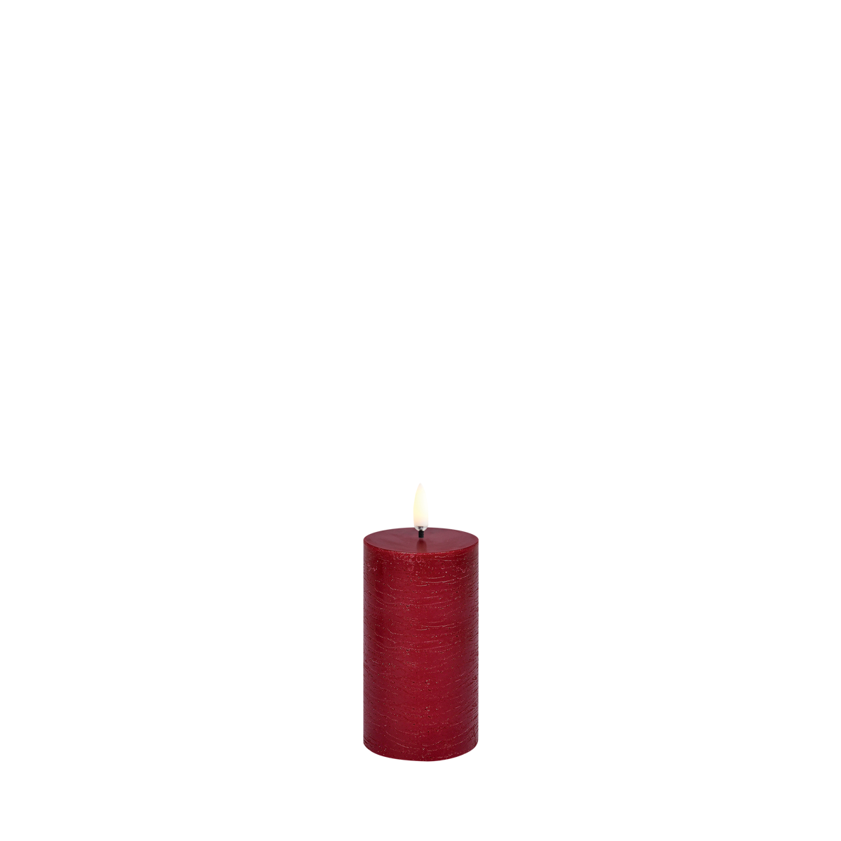 Uyuni LED-kynttilä rustic 5,8 x 10 cm - Carmine Red