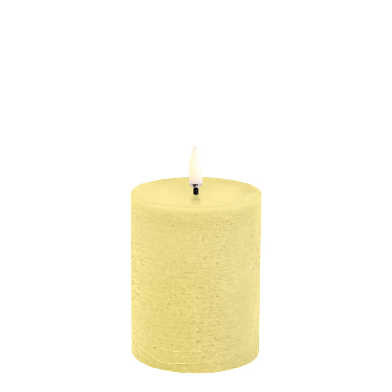 Uyuni LED-kynttilä rustic 7,8 x 10 cm - Wheat Yellow