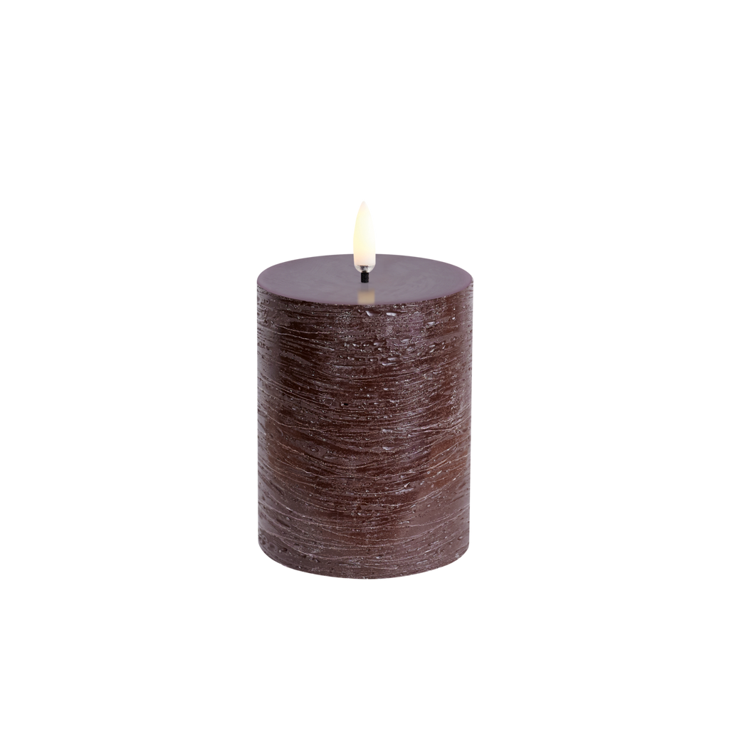 Uyuni LED-kynttilä rustic 7,8 x 10 cm - Brown