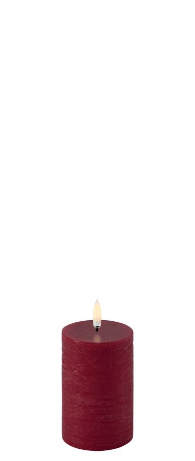 Uyuni LED-kynttilä rustic 5 x 7,5 cm - Carmine Red