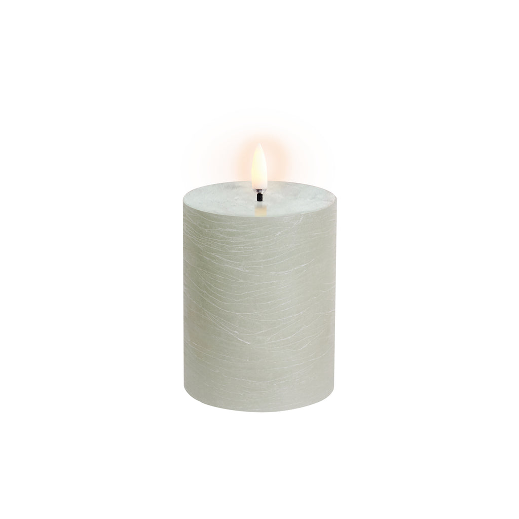 Uyuni LED-kynttilä rustic 7,8 x 10 cm - Dusty Green