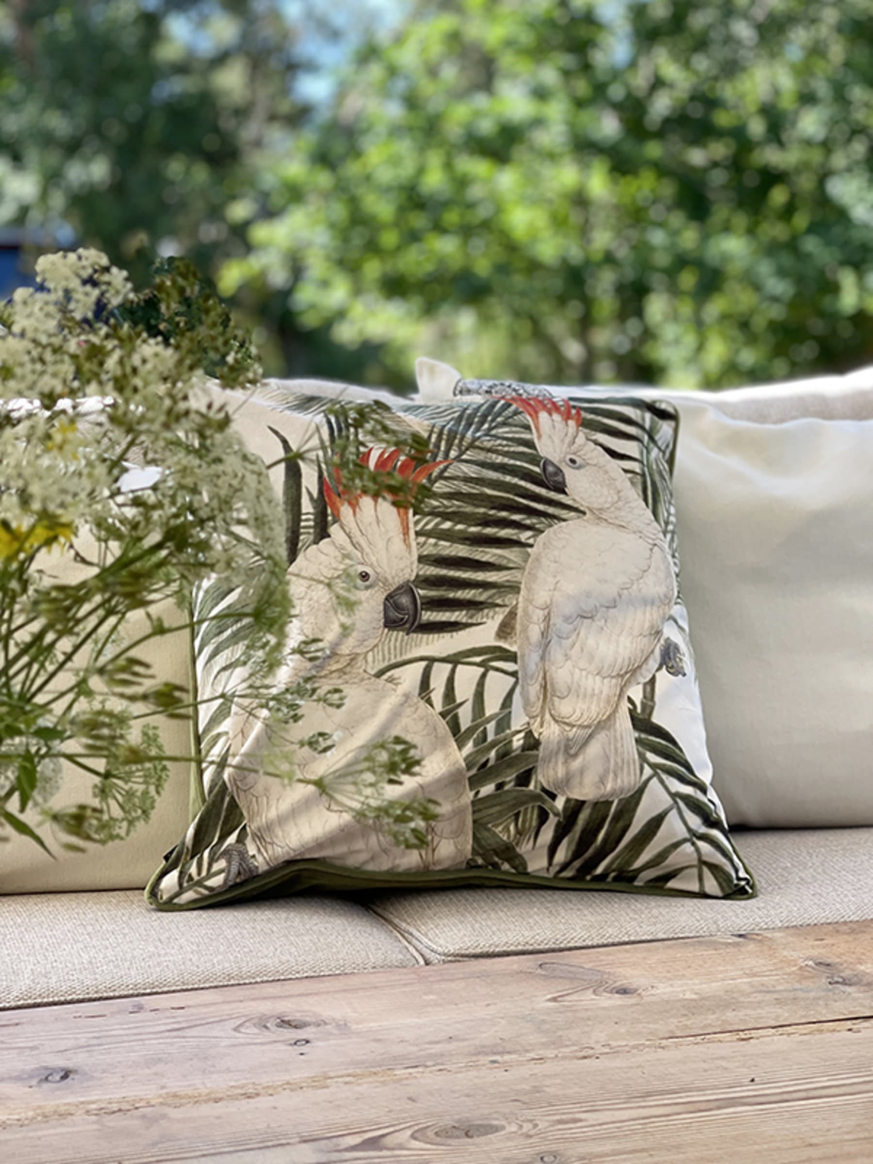 Vanilla Fly Jungle tyynynpäällinen samettia 50 x 50 cm